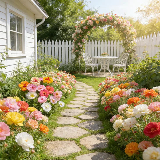 💫🌸BUY 1 GET 1 FREE | Moss Rose🌿Perennial Flower Seeds With Plant Growth Supplement