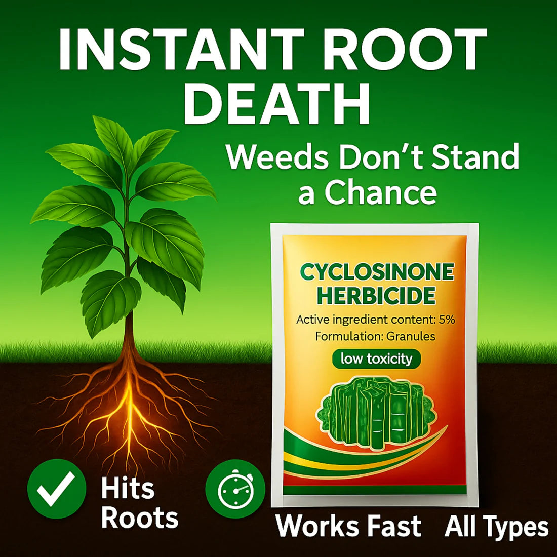 Cyclosinone Herbicide Granular(PACK OF 4)