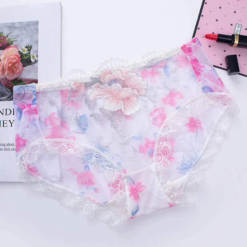 🌸Antibacterial cotton panties with lace embroidery 🌸 | Pack of 4