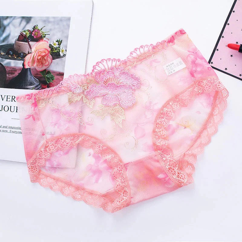 🌸Antibacterial cotton panties with lace embroidery 🌸 | Pack of 4