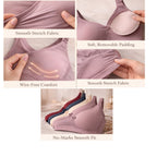 Pack of 4 - Cotton Blend Skin Friendly Seamless Non Wired Pushup Bra 💝