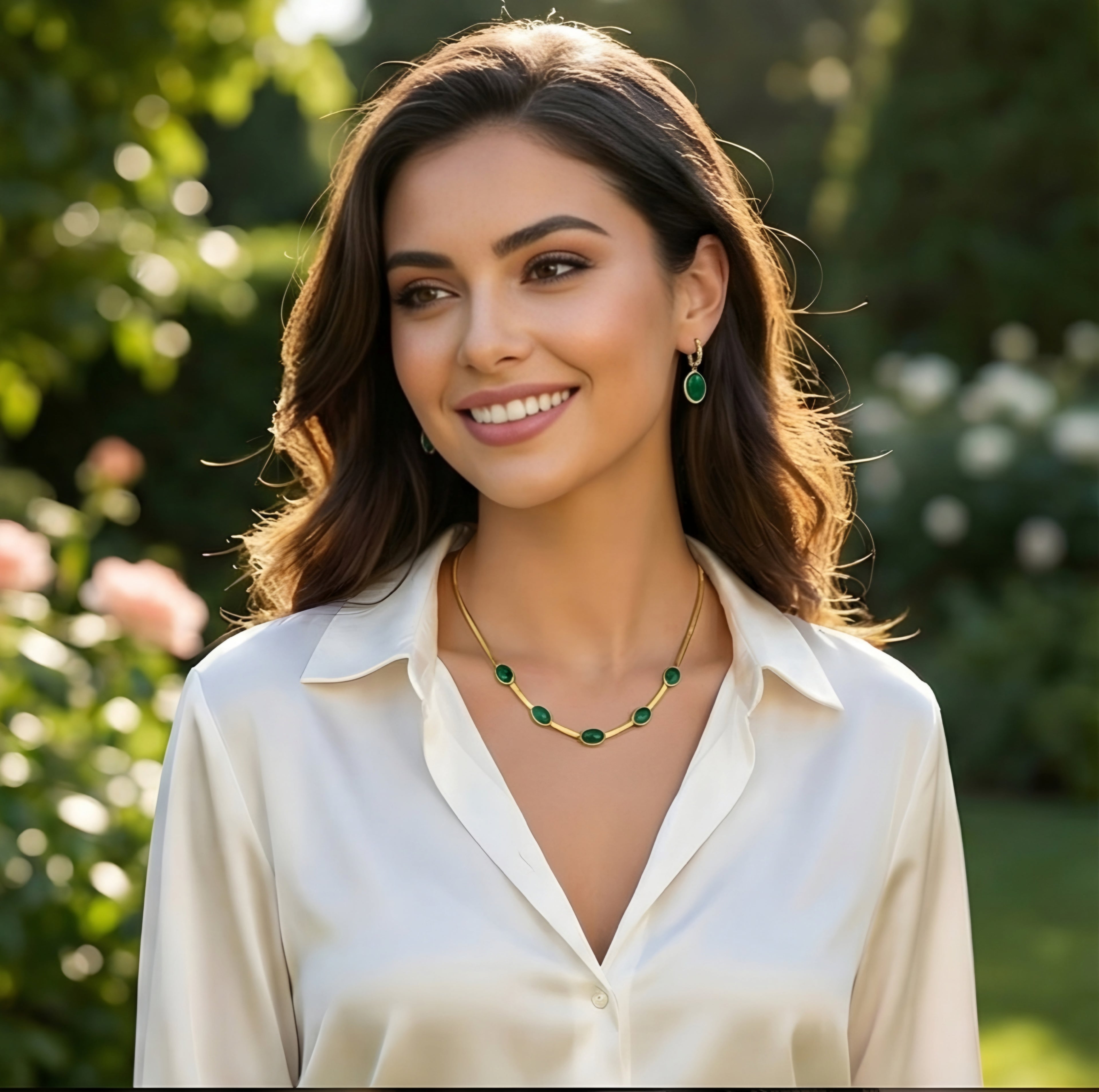 ✨Emerald Aura of Wealth Set 💚( Necklace , Earring & Bracelet Combo )