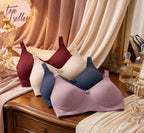 Pack of 4 - Cotton Blend Skin Friendly Seamless Non Wired Pushup Bra 💝